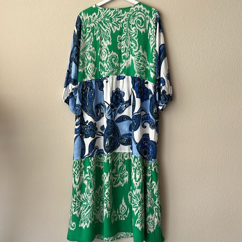 NWT Milano Italy %100 Viscose Tiered Dress Size 8 - Picture 5 of 8